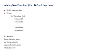 Python Conditionals and Functions | PPT
