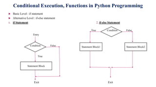 Python Conditionals and Functions | PPT