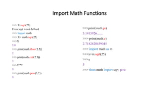 Python Basics by Akanksha Bali | PPTX
