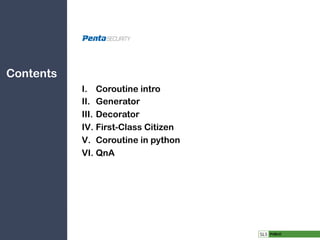 Python coroutine | PPT