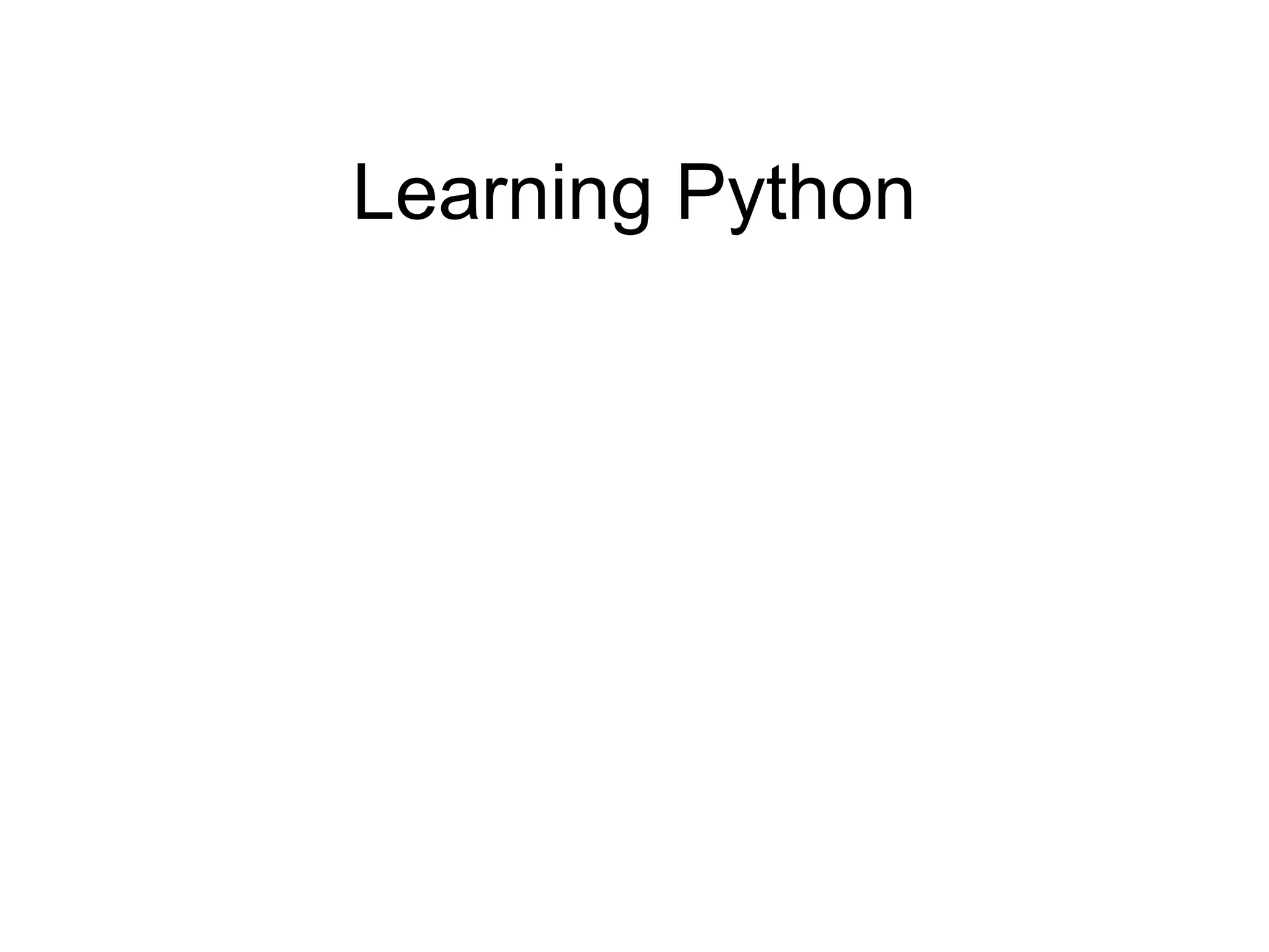 Python study material | PPT