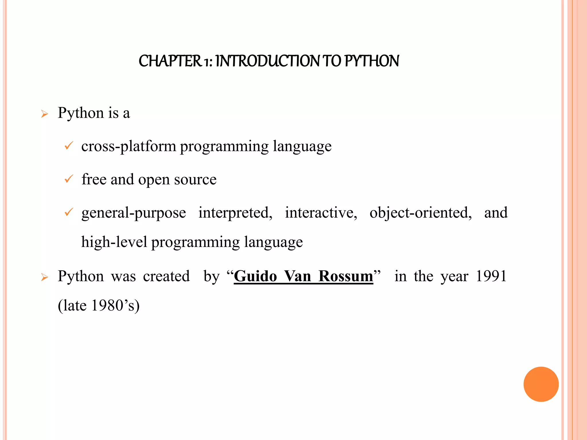 Python Course for Beginners | PPTX