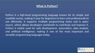 Python certification course in Ahmednagar | PPTX
