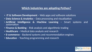 Python certification course in Ahmednagar | PPTX