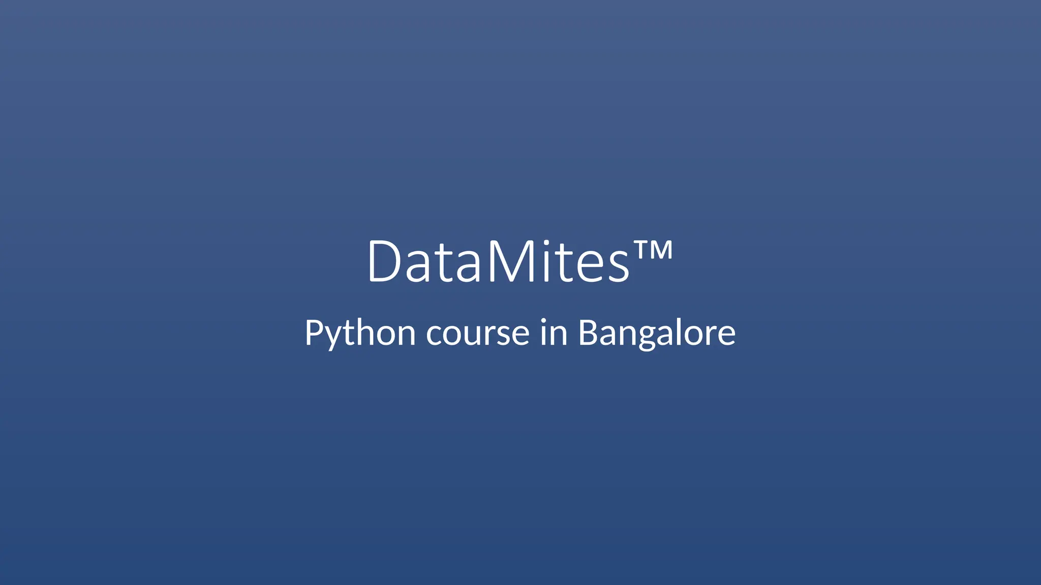 DataMites™ Python course in Bangalore 