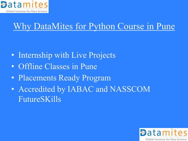 Python Course In Pune | PPT