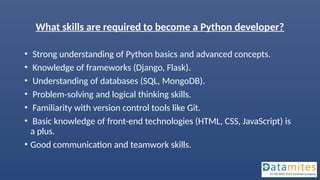 Python classes with placements in Sangli | PPTX