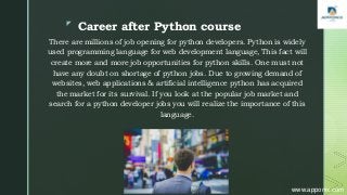 Python course ppt image.