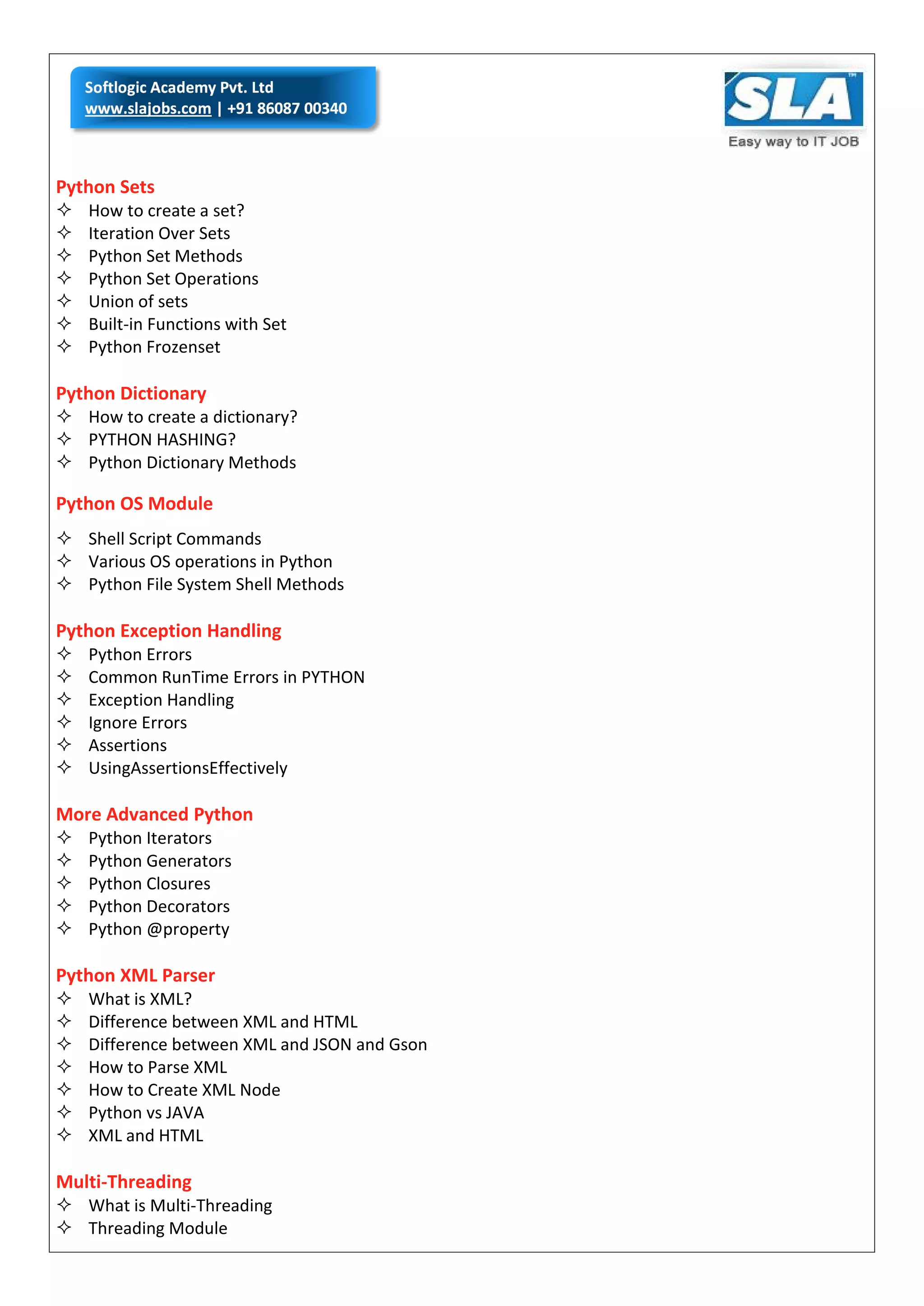 Python course syllabus | PDF