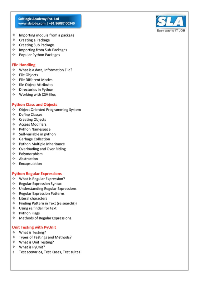 Python course syllabus | PDF