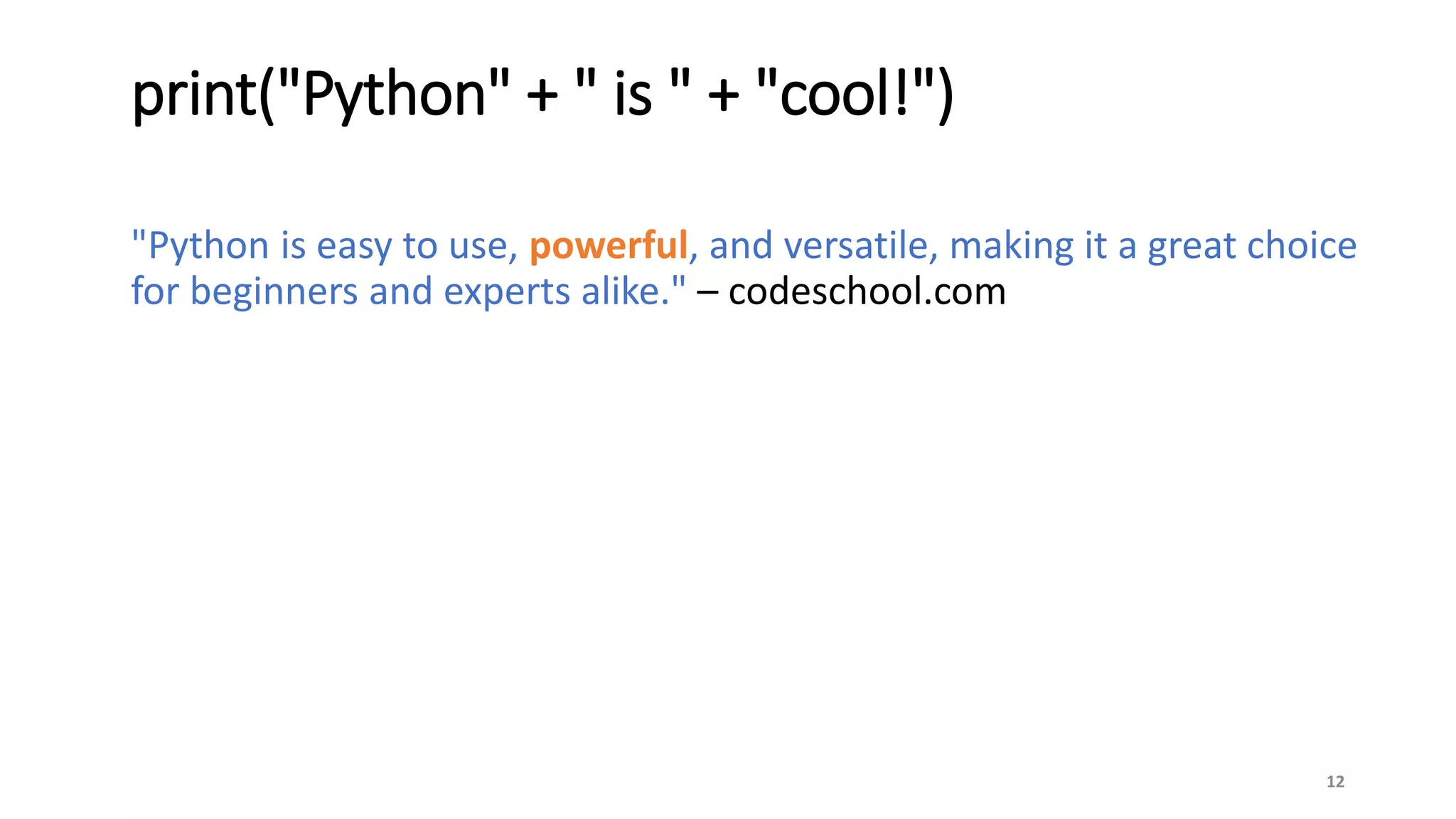 Learn Python 3 for absolute beginners | PPT