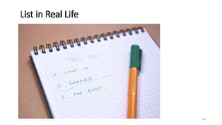 List in Real Life
53
 