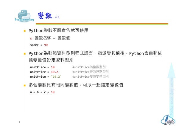Python變數與資料運算
