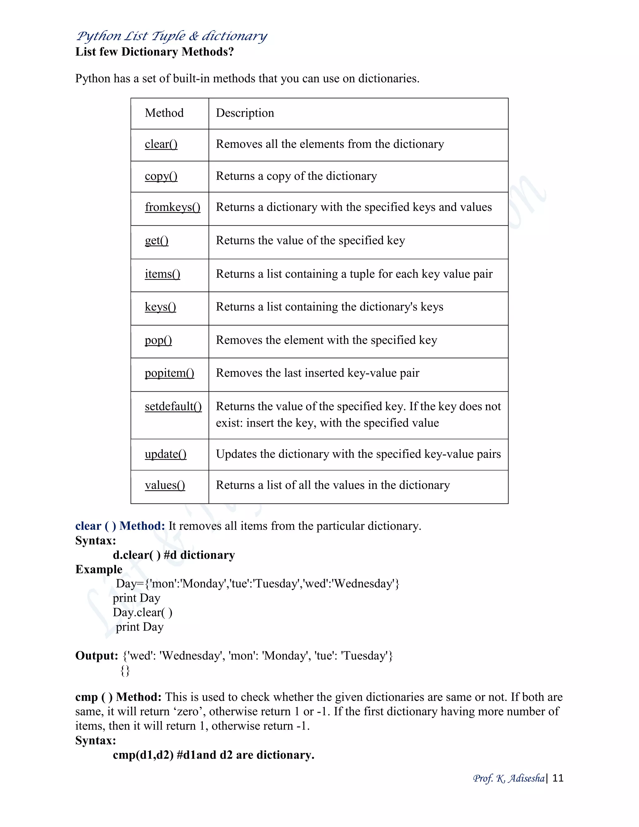 Python data handling notes | PDF