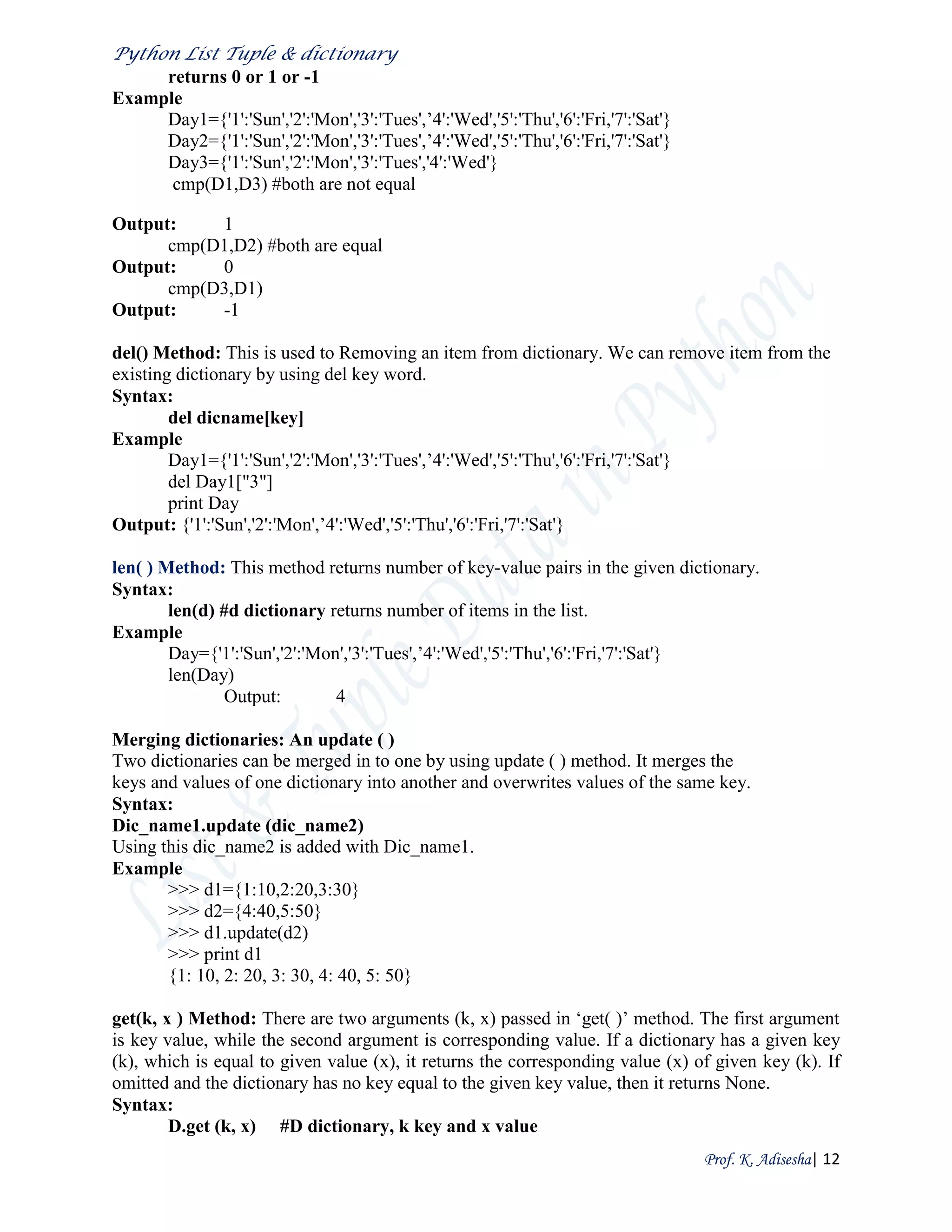 Python data handling notes | PDF