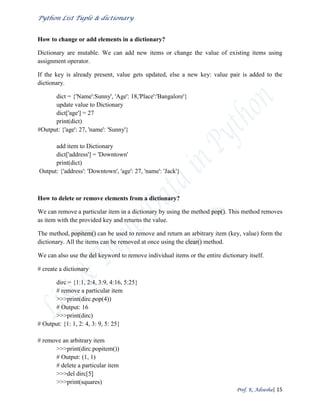Python data handling notes | PDF