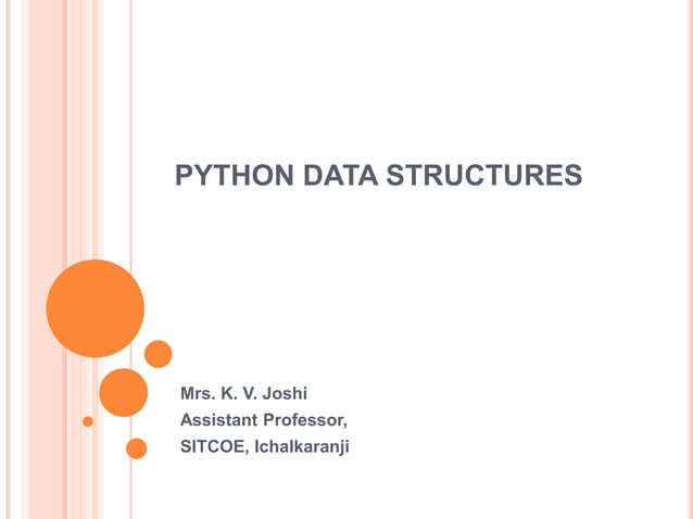 Python data structures | PPT