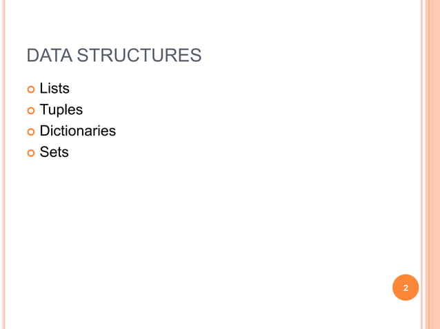 Python data structures | PPTX