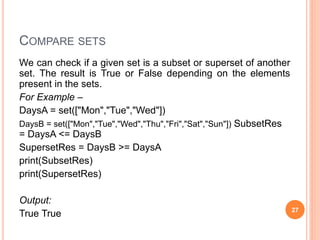Python data structures | PPTX