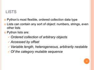 Python data structures | PPTX