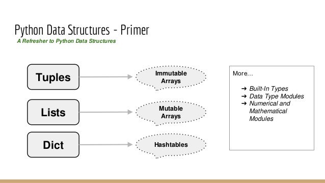 Python data structures - best in class for data analysis