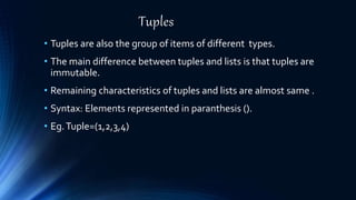 Python Data Structures Lists And Tuples Presentation Ppt Python Data Structures Lists And Tuples Presentation Ppt