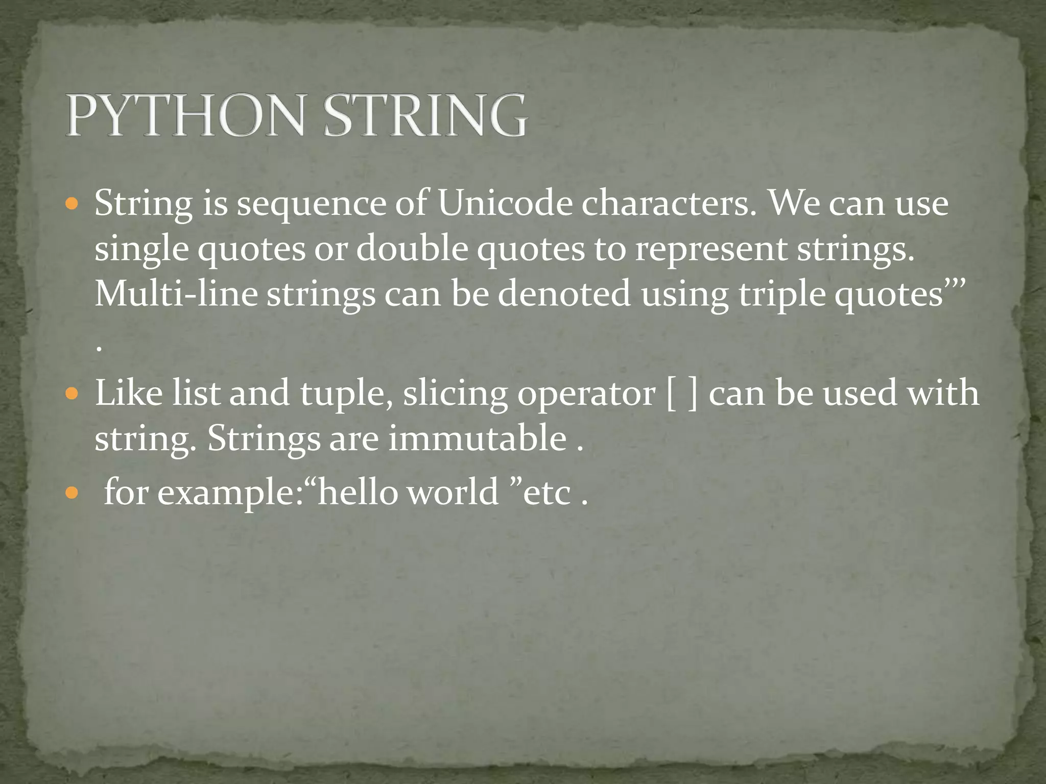 Python data type | PPT