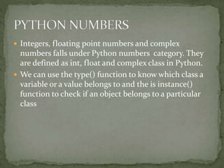 Python data type | PPT