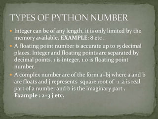 Python data type | PPT