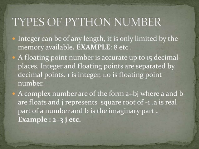 Python data type | PPT