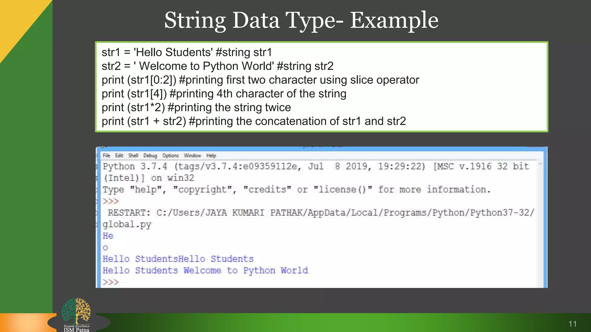 Python data type | PPT