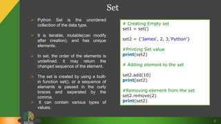 Python data type | PPT