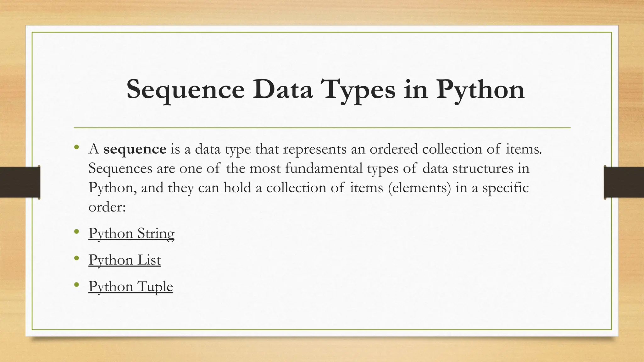 PYTHON DATA TYPE in python using v .pptx