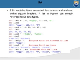 Python Data types like mutable and immutable | PPT