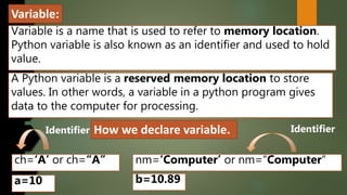 DATA TYPE IN PYTHON | PPT