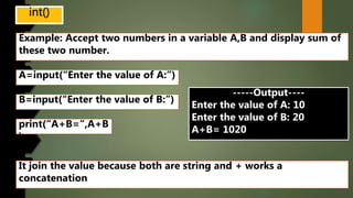 DATA TYPE IN PYTHON | PPT