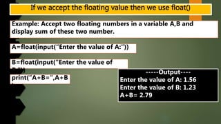DATA TYPE IN PYTHON | PPT