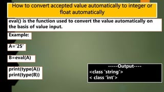 DATA TYPE IN PYTHON | PPT image.