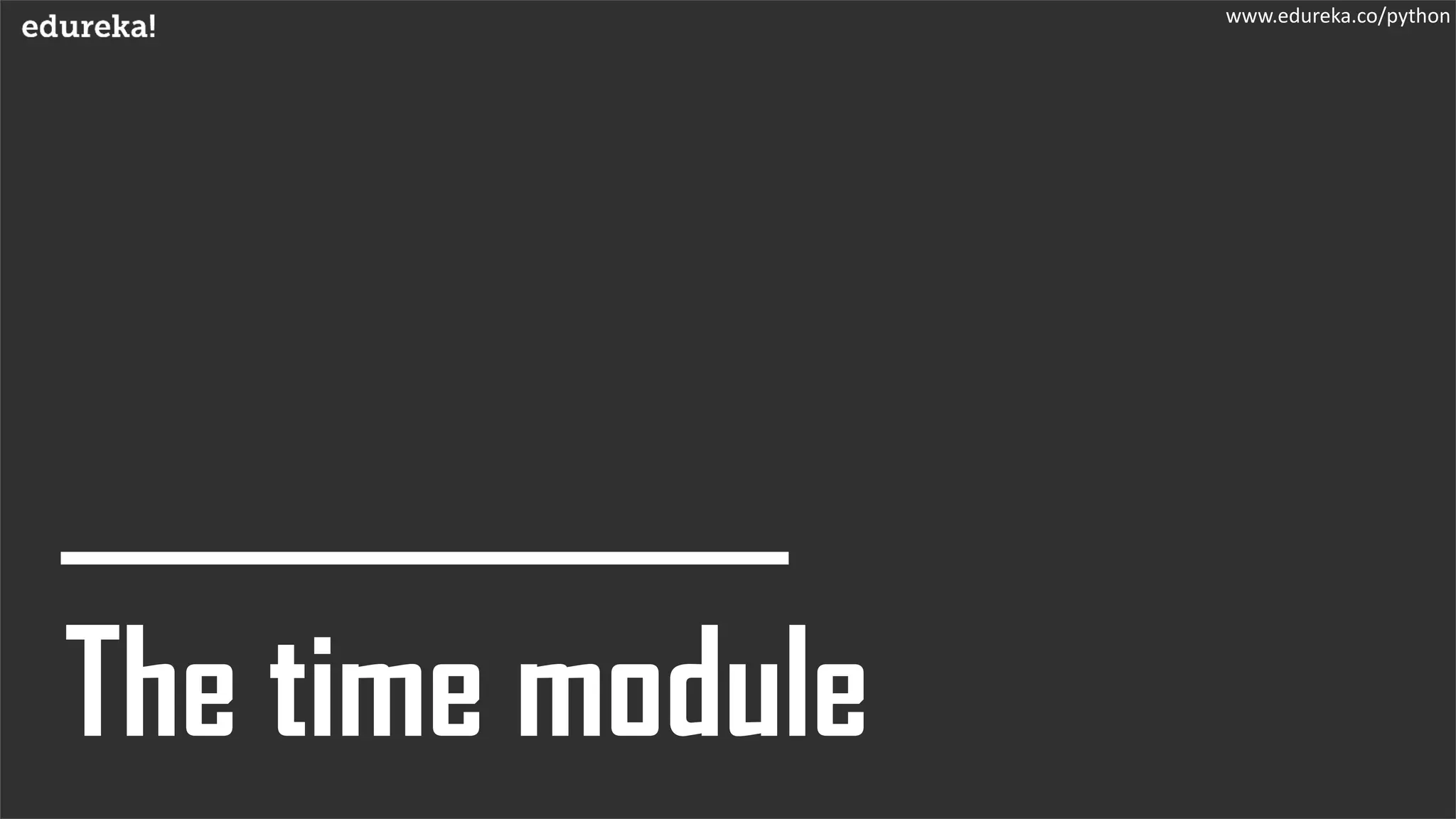 Date and Time Module in Python | Edureka | PDF