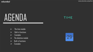 Date and Time Module in Python | Edureka | PPT