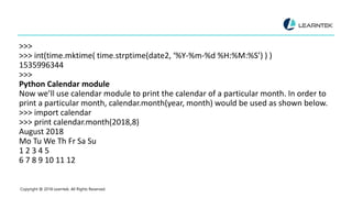 Python datetime | PPTX