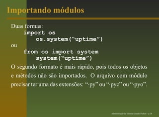 Administração de sistemas usando Python | PDF