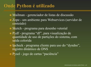 Python Mailman Ui Administração de sistemas usando Python | PDF
