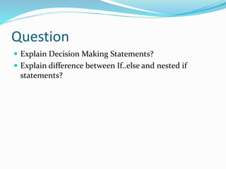 Python decision making_loops part6 | PPT