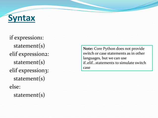 Python decision making part4 | PPT