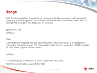 Python decorators | PPTX