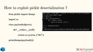 Python Deserialization Attacks | PPT