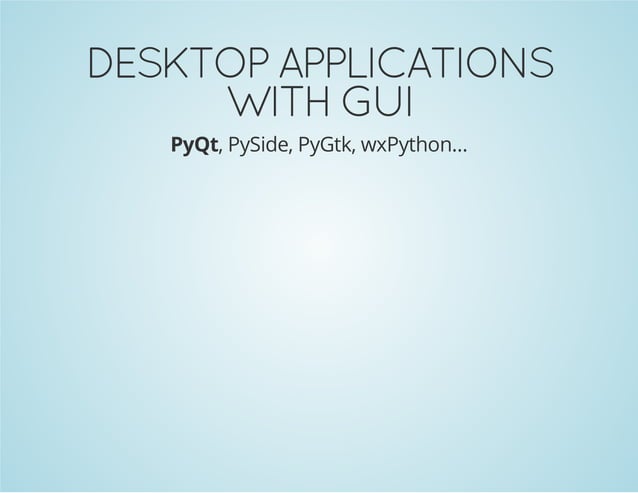 Python Desktop Application Development - PythonBo | PPT