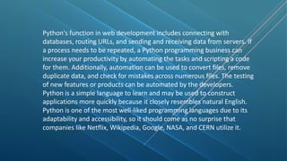 Python develoopment company for custom applications development with a ...