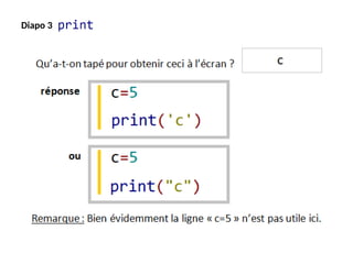 langage de programmation python : instruction print | PPTX